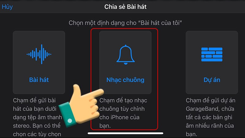 Vào mục Nhạc chuông