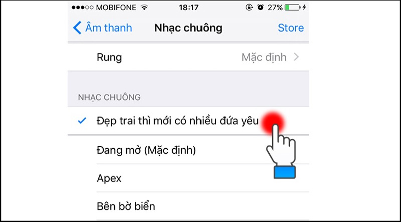 Chọn bài nhạc chuông yêu thích