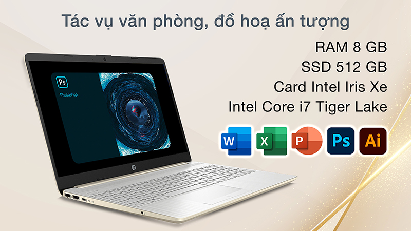 HP 15s du3589TU i7 là chiếc laptop có tính di động cao, hiệu năng mạnh mẽ