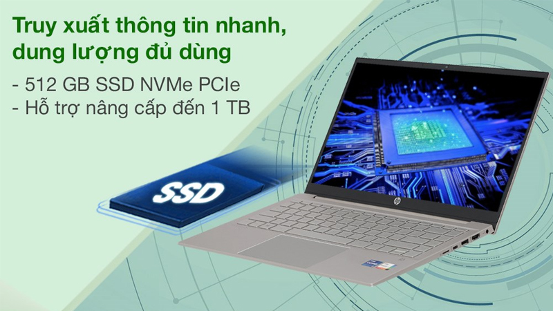 HP Pavilion 14 dv0514TU i3 1125G4 kiểu dáng hiện đại