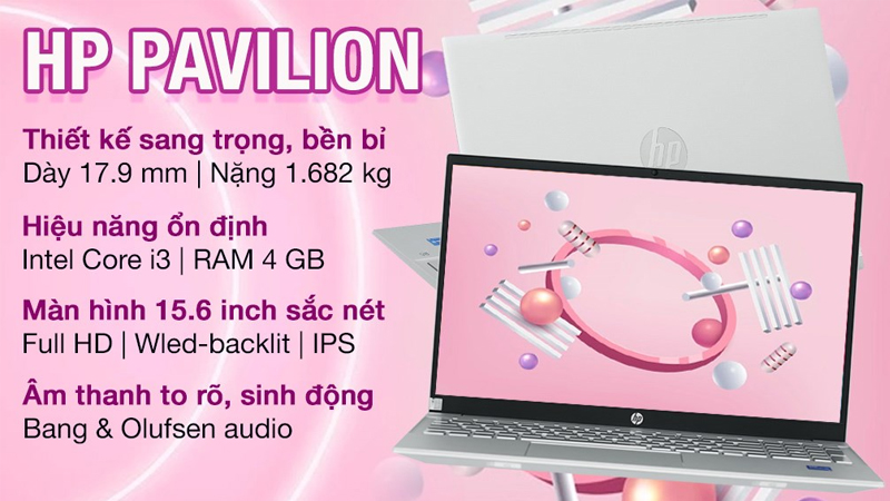 HP Pavilion 15 eg0542TU i3 1125G4 thiết kế sang trọng