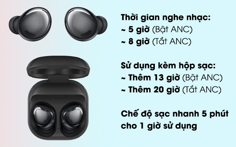 Tai nghe có thời lượng pin ấn tượng
