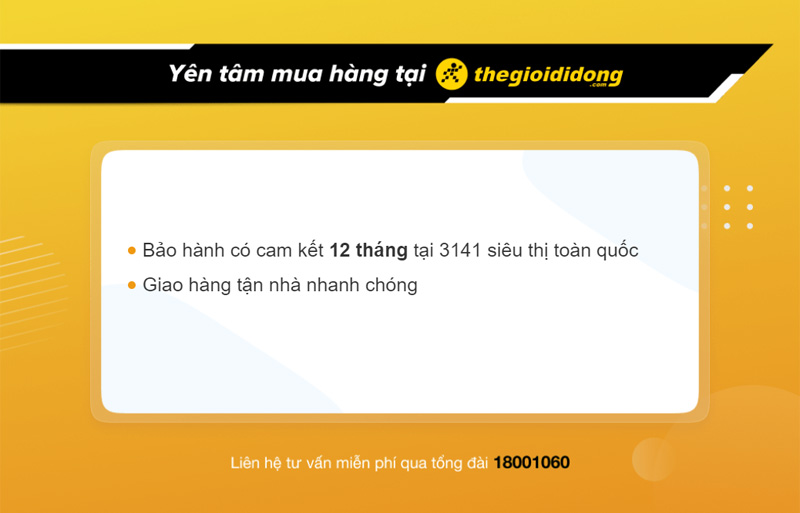 Chính sách bảo hành hấp dẫn khi mua phụ kiện tại Thế Giới Di Động