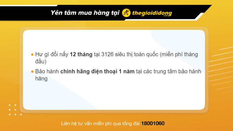 Chính sách bảo hành tại Thế Giới Di Động