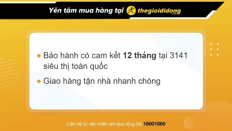 Yên tâm mua hàng tại Thế Giới Di Động