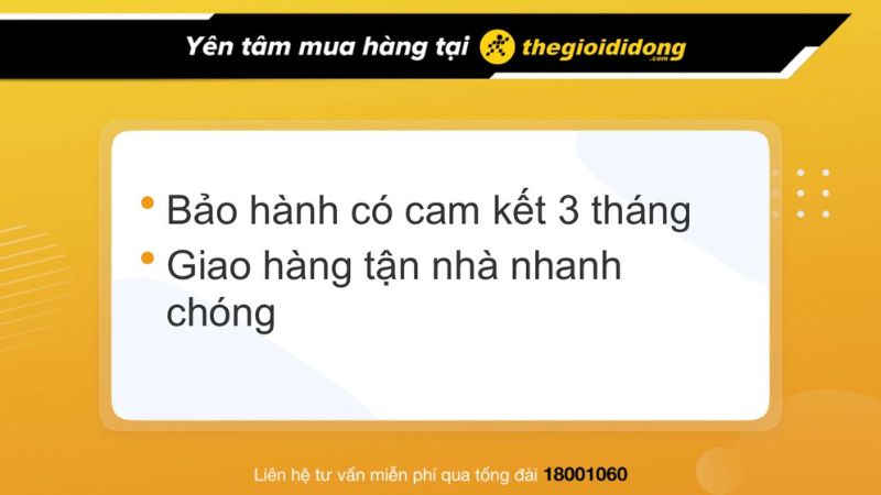 Chính sách bảo hành tại Thế Giới Di Động