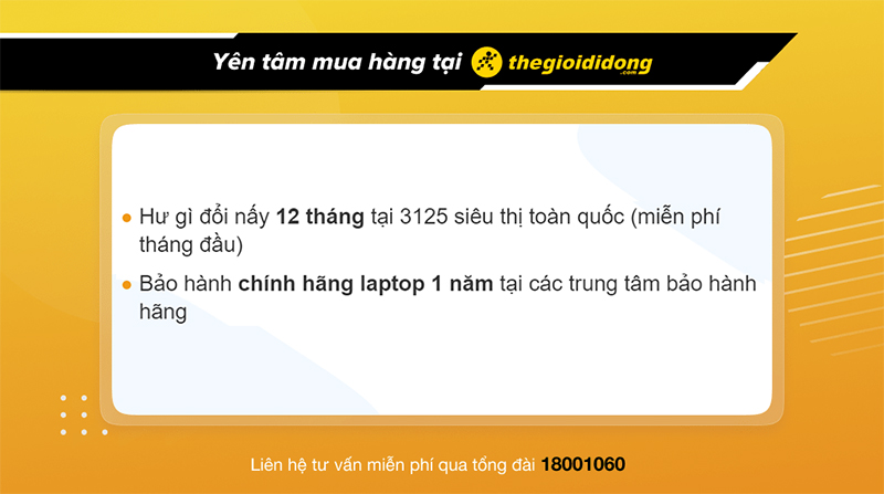 Chính sách bảo hành tại TGDĐ