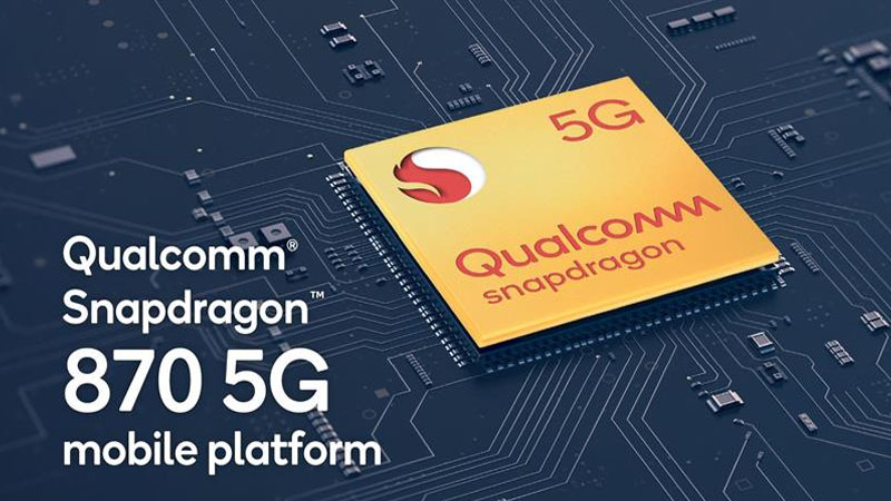 Chip Snapdragon 870 giúp máy hoạt động mượt mà