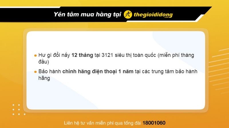 Chính sách bảo hành tại Thế Giới Di Động