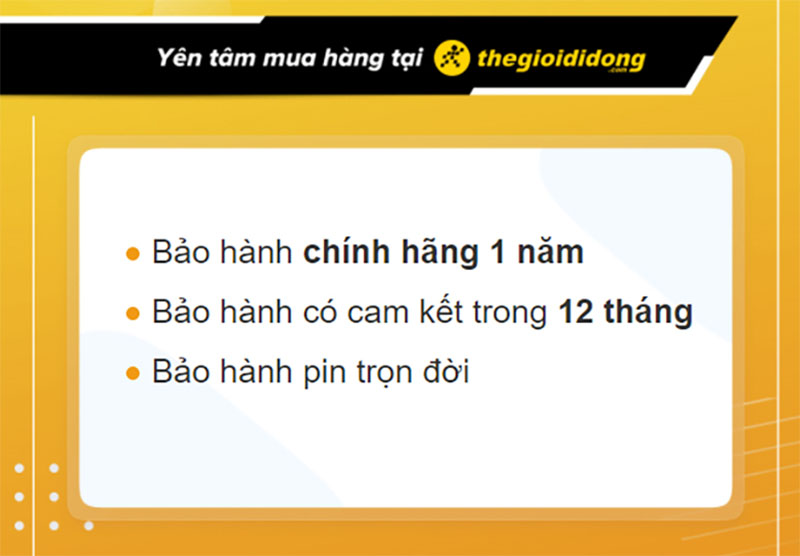 Chính sách bảo hành tại Thế Giới Di Động
