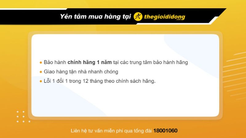 Chính sách bảo hành tại Thế Giới Di Động.