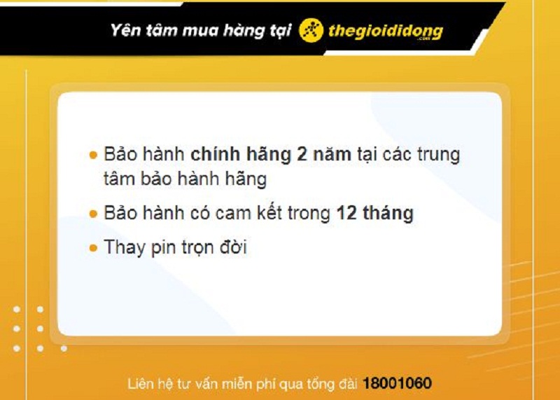 Chính sách bảo hành khi mua đồng hồ tại TGDĐ