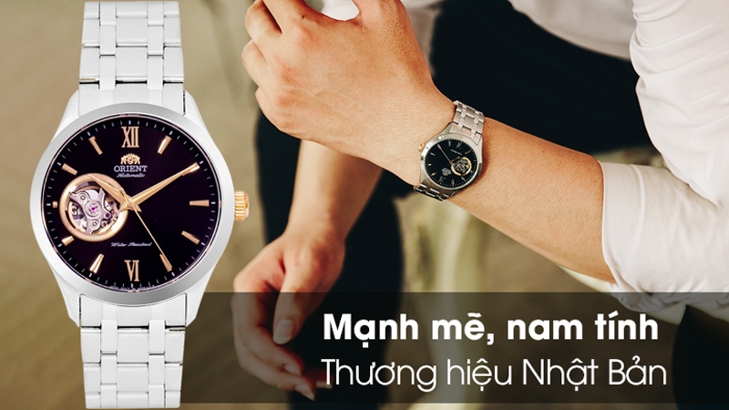 ORIENT 38.3 mm Nam FAG03002B0 có kiểu dáng nam tính, mạnh mẽ