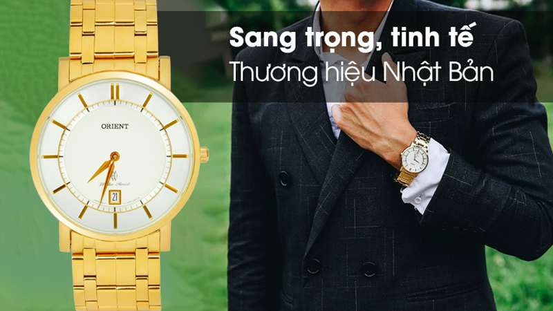 ORIENT 38 mm Nam FGW01001W0 có kiểu dáng hiện đai, sang trọng