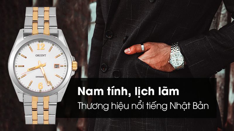 ORIENT 37.8 mm Nam SUND6002W0 có thiết kế hiện đại, tinh tế