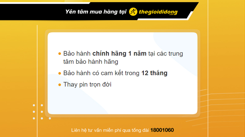 Chính sách bảo hành tại Thế Giới Di Động