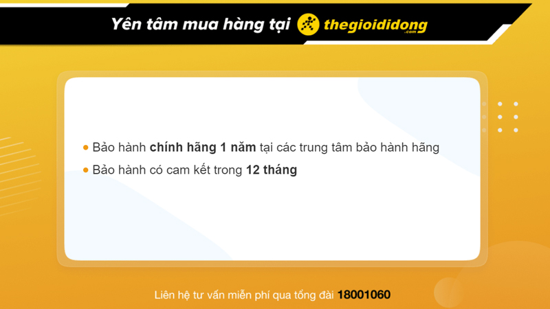 Chính sách bảo hành tin cậy