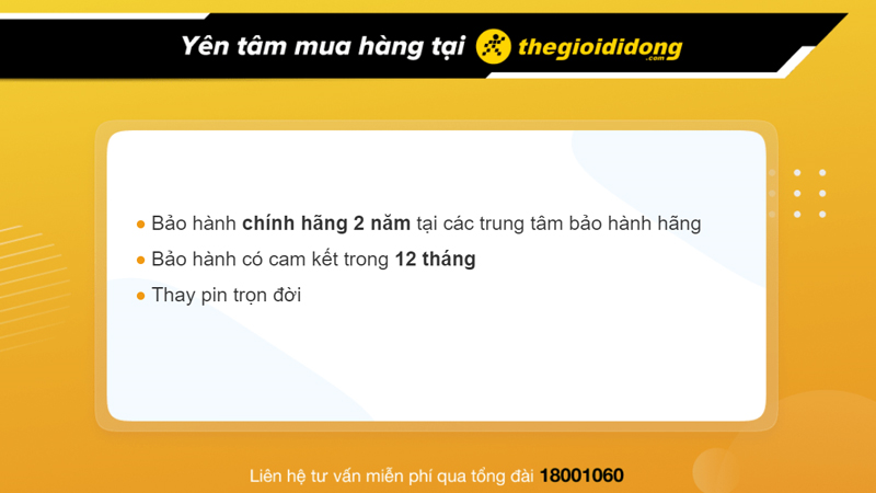 Chính sách bảo hành tin cậy tại Thế Giới Di Động