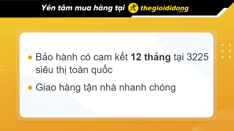 Chính sách bảo hành khi mua adapter sạc tại TGDĐ