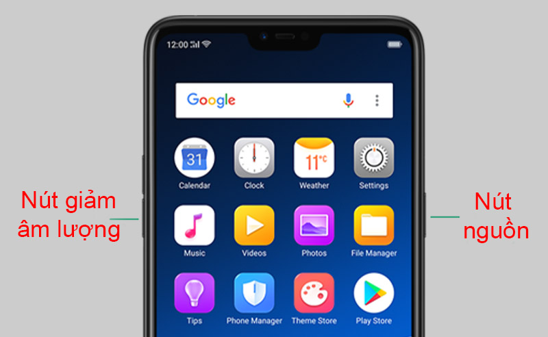 Bạn giữ đồng thời 2 phím như trên ảnh