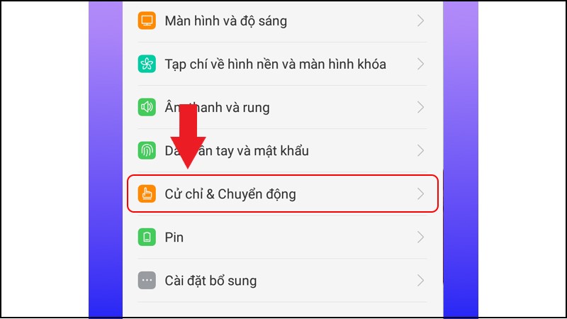 Chọn vào mục như ảnh