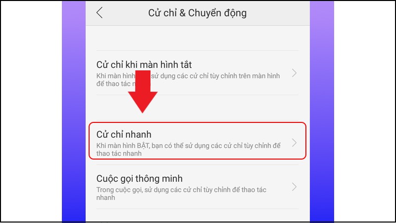 Chọn vào mục như ảnh