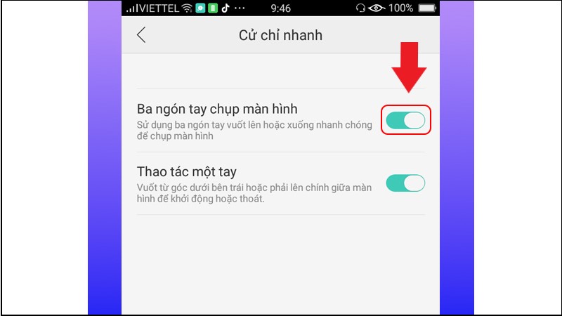 Nút hiện màu xanh là thành công