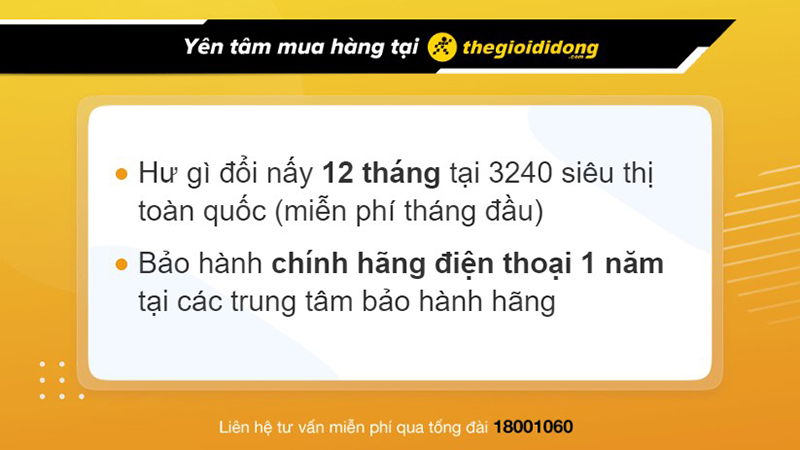 Yên tâm mua hàng tại Thế Giới Di Động