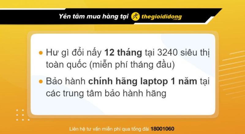 Chính sách bảo hành hấp dẫn khi mua Macbook tại Thế giới di động