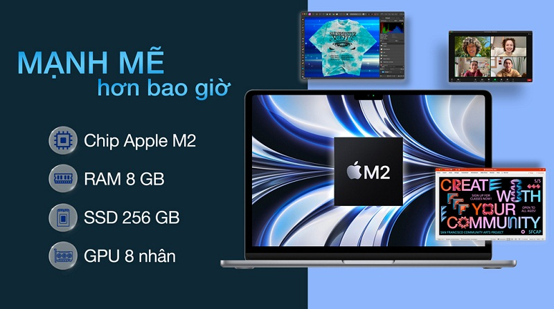 MacBook Air M2 sở hữu hiệu năng mạnh mẽ vượt trội