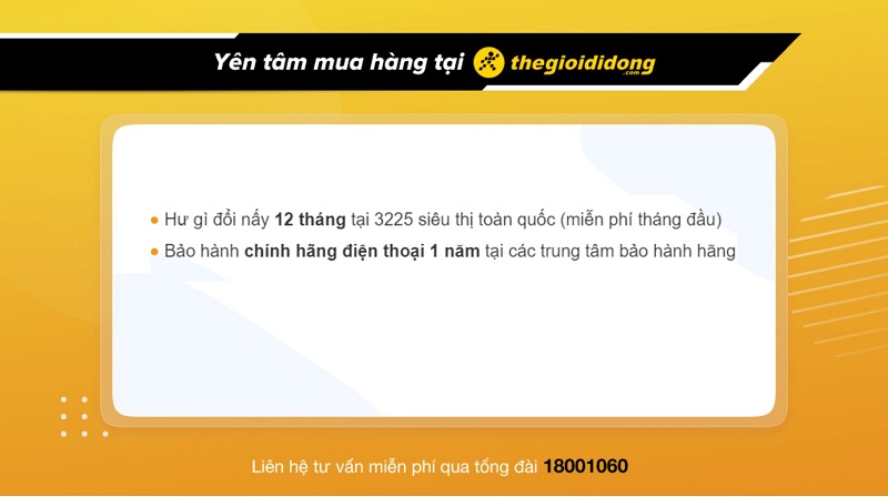 Chính sách bảo hành tại Thế Giới Di Động