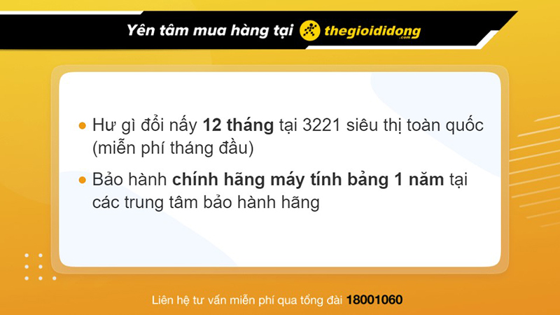 Yên tâm mua hàng tại Thế Giới Di Động