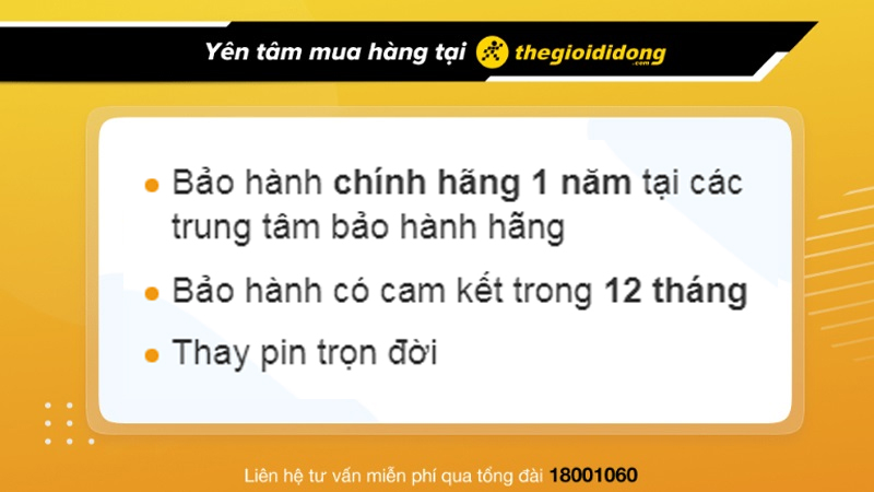 Chính sách bảo hành tại Thế Giới Di Động