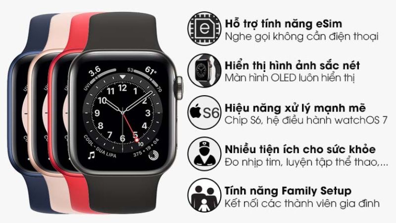 Apple Watch S6 với eSim tiện lợi