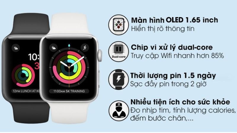 Apple Watch S3 với màn hình OLED 1.65 inch