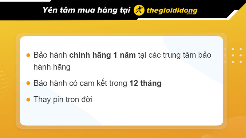 Chính sách bảo hành khi mua đồng hồ thời trang tại TGDĐ