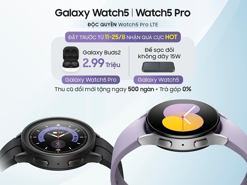 Chương trình khuyến mãi đế sạc đôi không dây Samsung 15W