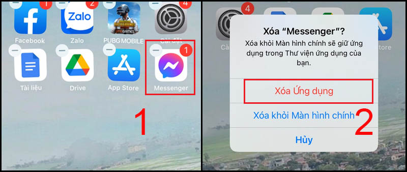 Gỡ cài đặt ứng dụng Messenger