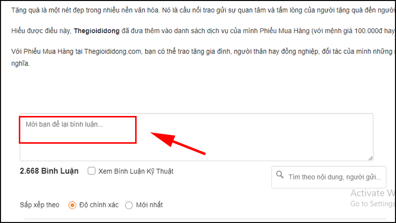 Để lại số điện thoại ở ô bình luận để tra cứu hạn sử dụng phiếu mua hàng