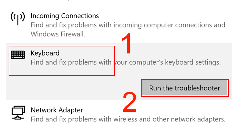 Nhấn Run the troubleshooter