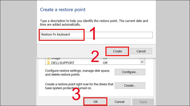 Đặt tên cho Restore point