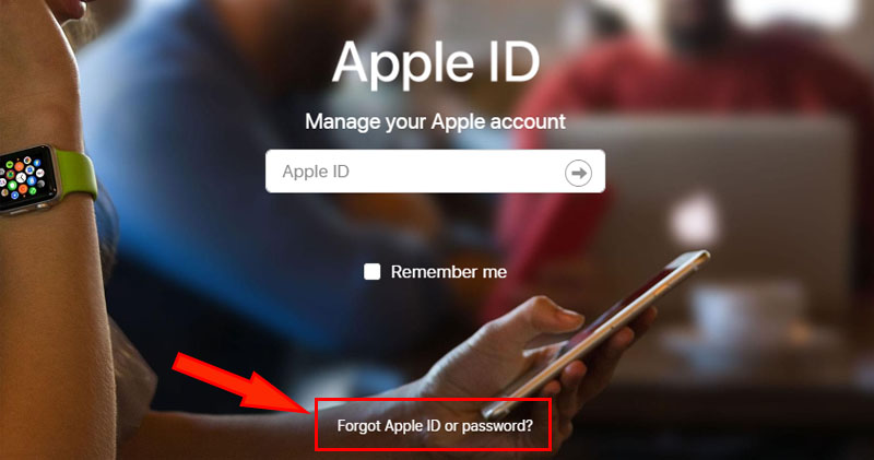 Vào trang quản lý tài khoản của Apple để lấy lại mật khẩu iCloud
