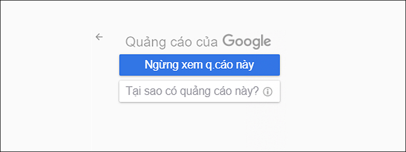 Chọn Ngừng xem q.cáo này