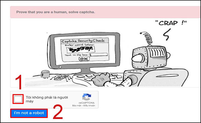 Xác nhận không phải là robot