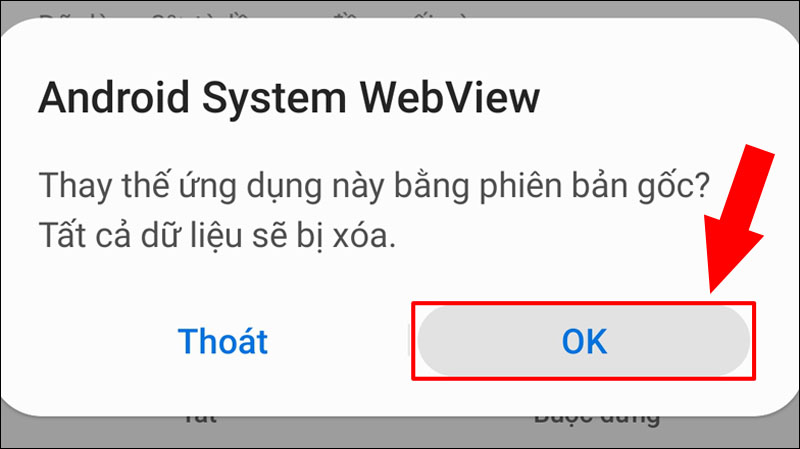 Xóa cài đặt cập nhật