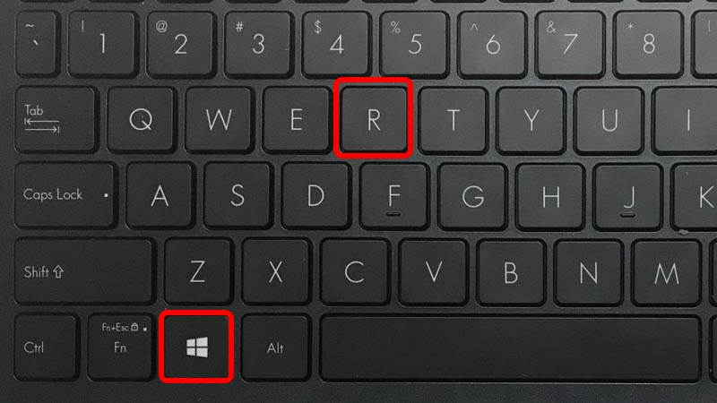  Nhấn tổ hợp phím Windows+ R để mở cửa sổ Run