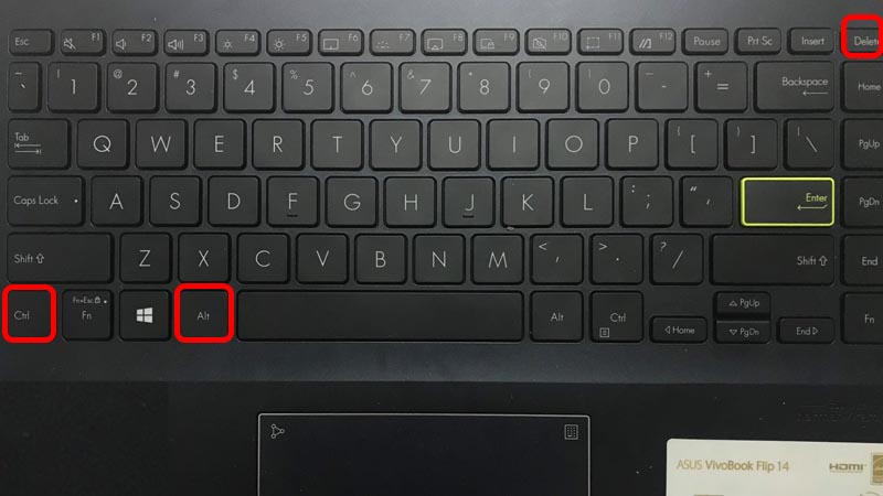 Nhấn tổ hợp phím Ctrl + Alt + Delete