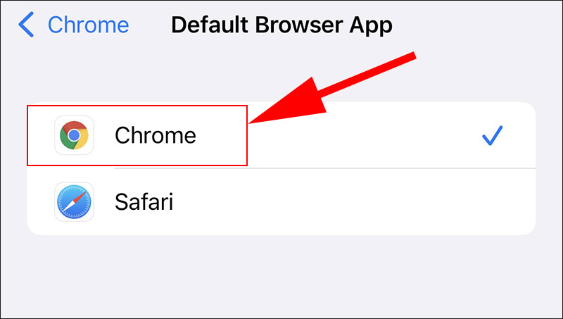 Chọn Chrome