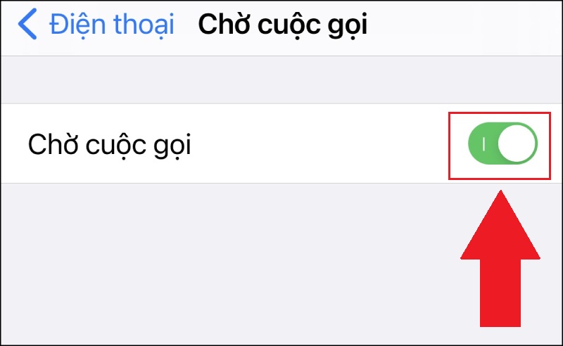 Bật tính năng Chờ cuộc gọi