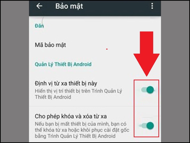 Tắt trình quản lý thiết bị Android